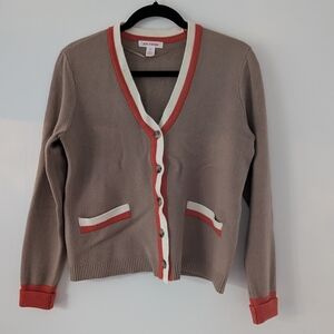 Chic Brown and Red Women's Sweater